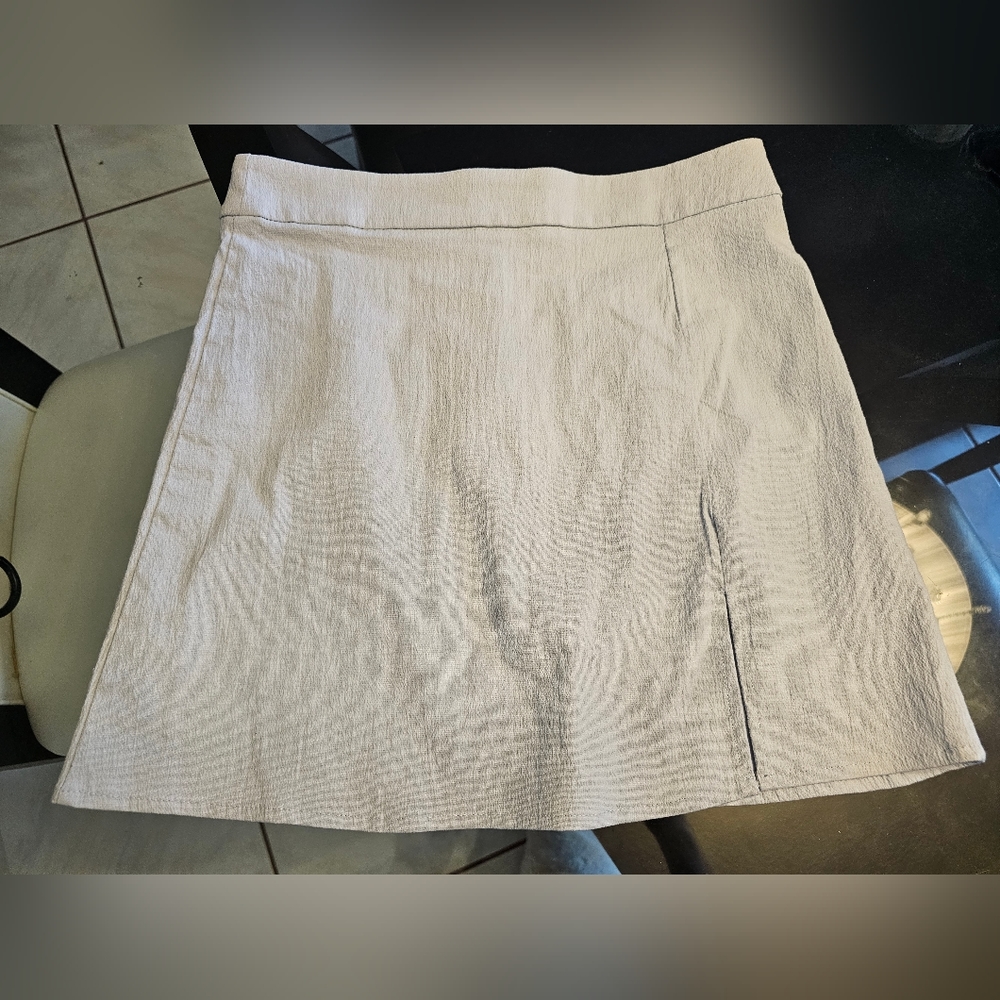 Light blue mini skirt